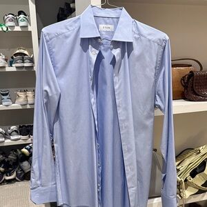 Eton Light Blue Dress Shirt for Men (Slim 16 41)